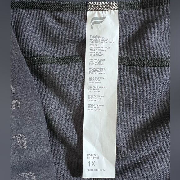 Fabletics Crystal Lounge Legging waffle knit Grey size 1X - Picture 12 of 16